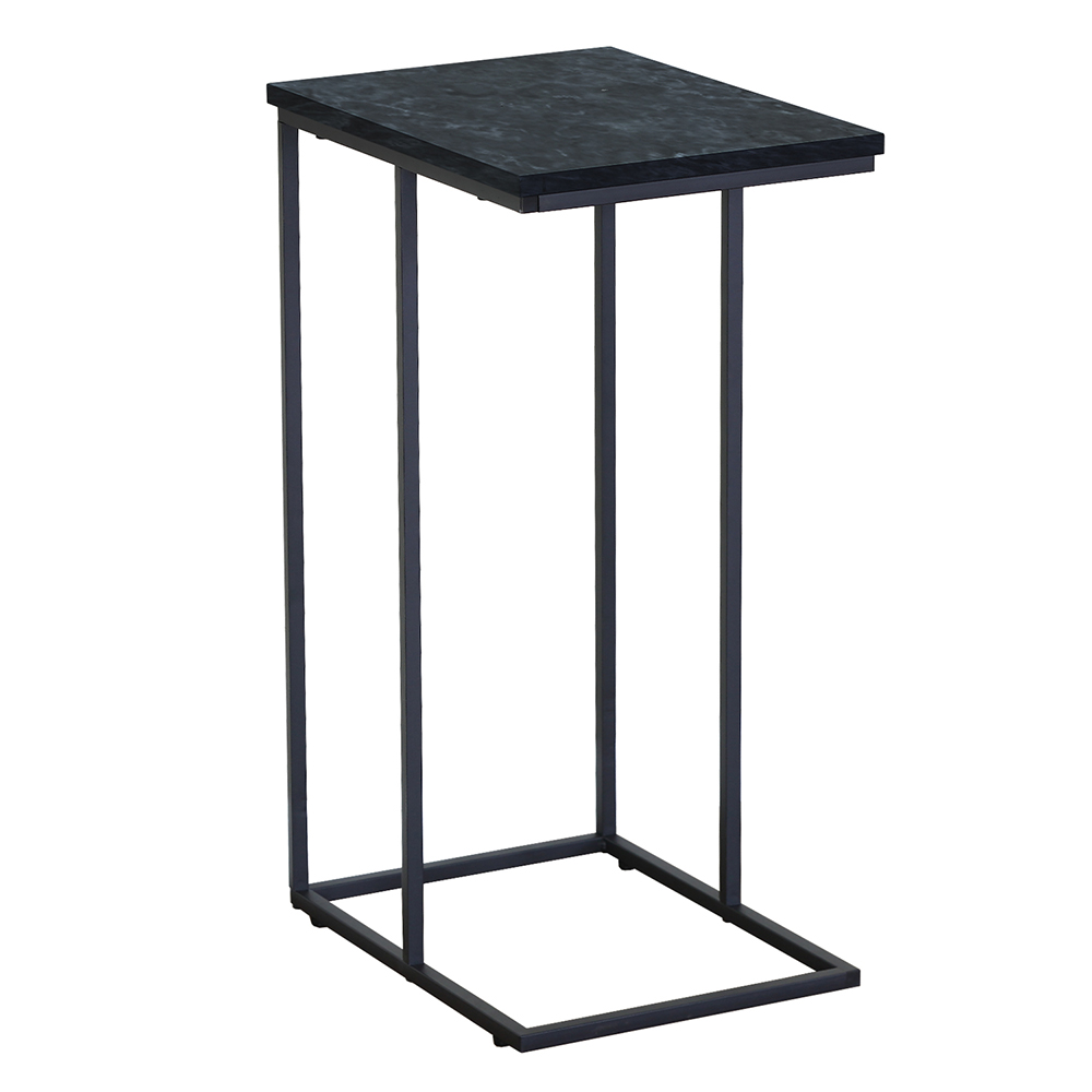 Mesa Lateral Estilo Marmol Negro